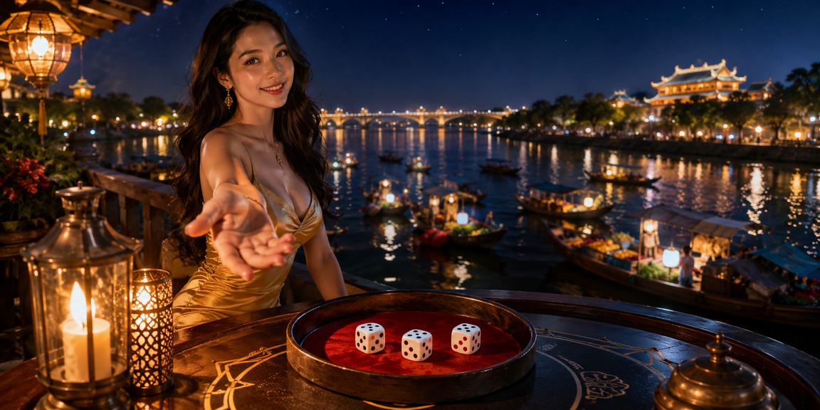 Bãi biển Huế với xúc xắc tài xỉu và không khí giải trí casino nhẹ nhàng ven biển